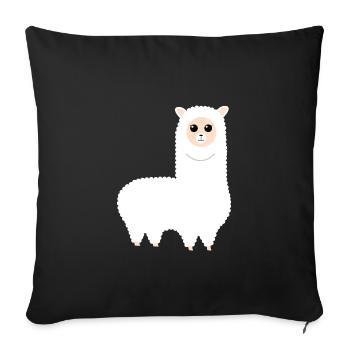 Alpaca alpaga - Housse de coussin décorative 45 x 45 cm - noir - Devant