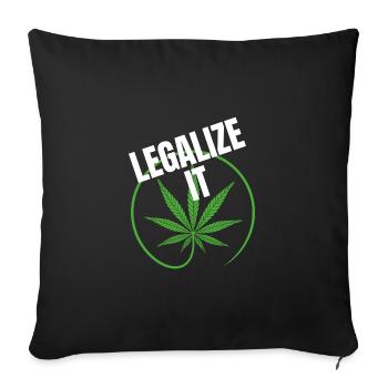 Légalisez-le Stoner Shirt - Housse de coussin décorative 45 x 45 cm - noir - Devant