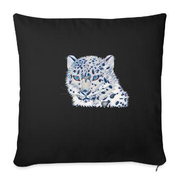 leopard - Sofa pillowcase 17,3'' x 17,3'' (45 x 45 cm) - black - Front