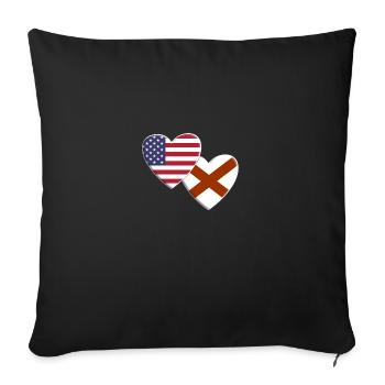 USA American State Of Alabama Flag Patriotic 4th - Sofa pillowcase 17,3'' x 17,3'' (45 x 45 cm) - black - Front