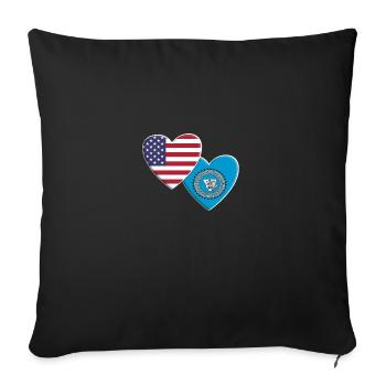 USA American Blackfoot Indian Native American - Sofa pillowcase 17,3'' x 17,3'' (45 x 45 cm) - black - Front