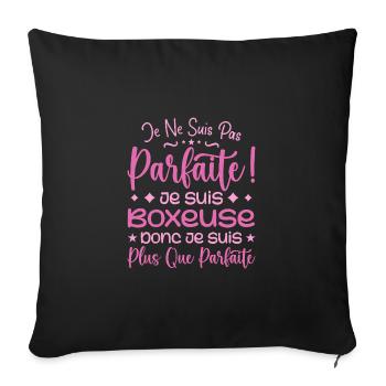 A more than perfect boxer, a dream job - Sofa pillowcase 17,3'' x 17,3'' (45 x 45 cm) - black - Front
