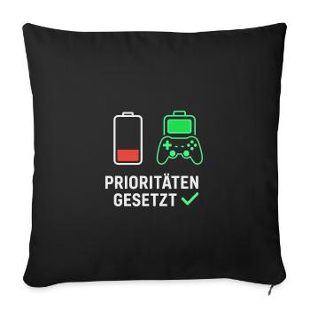 Conception de motivation de jeu pour les fans - Housse de coussin décorative 45 x 45 cm - noir - Devant