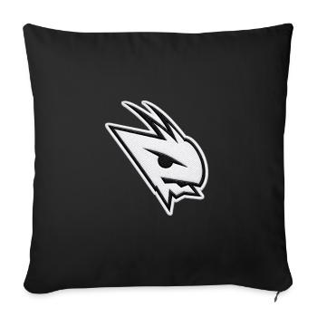 logo_bordado - Sofa pillowcase 17,3'' x 17,3'' (45 x 45 cm) - black - Front