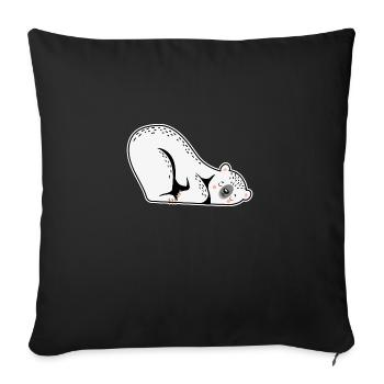 Polar Bear Winter - Sofa pillowcase 17,3'' x 17,3'' (45 x 45 cm) - black - Front