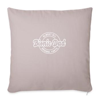 Bionic Dad Athletic Hip Knee Replacement Surgery - Housse de coussin décorative 45 x 45 cm - taupe clair - Devant