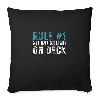 Rule #1: No Bananas Allowed Funny Cruise - Sofa pillowcase 17,3'' x 17,3'' (45 x 45 cm) - black - Front
