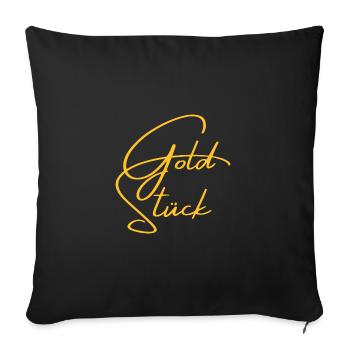 Gold Stück - Sofakissenbezug 45 x 45 cm - Schwarz - Vorne