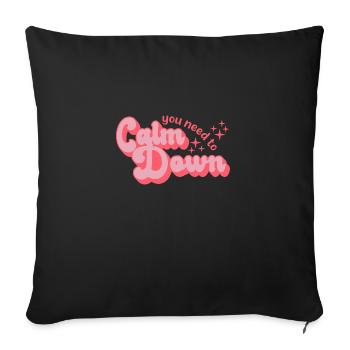 Retro Style Calm Down - Sofa pillowcase 17,3'' x 17,3'' (45 x 45 cm) - black - Front