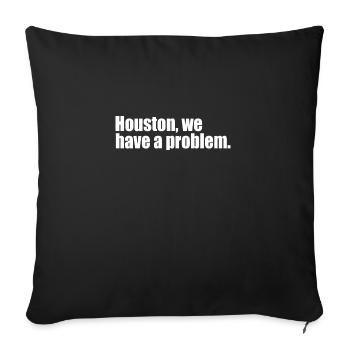 Houston, nous avons un devis de problème - Housse de coussin décorative 45 x 45 cm - noir - Devant