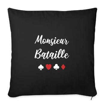 Bataille - Housse de coussin décorative 45 x 45 cm - noir - Devant
