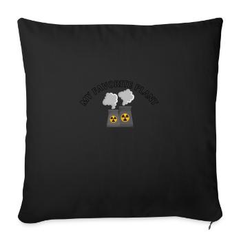 Nuclear Power Plant Favorite Plant Science - Sofa pillowcase 17,3'' x 17,3'' (45 x 45 cm) - black - Front