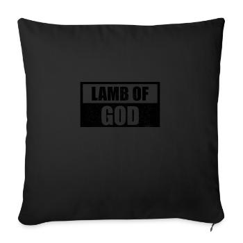 Jesus Lamp Of God Christian Faith - Sofa pillowcase 17,3'' x 17,3'' (45 x 45 cm) - black - Front