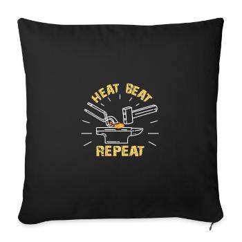 Forgeron | Maréchal-ferrant - Housse de coussin décorative 45 x 45 cm - noir - Devant