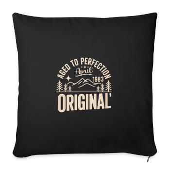 April 1983 – Legend of the Peaks and Mountains - Sofa pillowcase 17,3'' x 17,3'' (45 x 45 cm) - black - Front