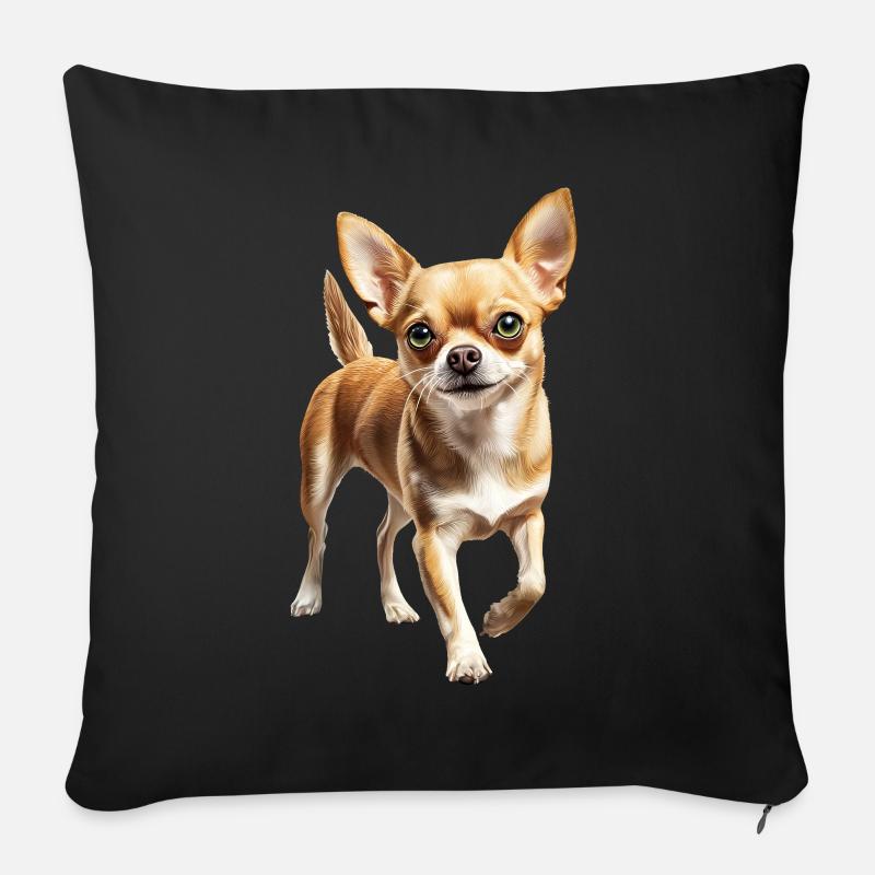 Chihuahua - Sofakissenbezug 45 x 45 cm - Schwarz