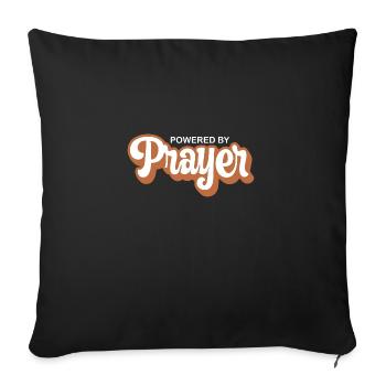 Propulsé par Prayer Priest Church Wear Christian - Housse de coussin décorative 45 x 45 cm - noir - Devant