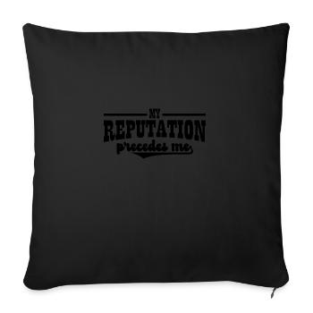 Vintage My Reputation Precedes Me - Sofa pillowcase 17,3'' x 17,3'' (45 x 45 cm) - black - Front
