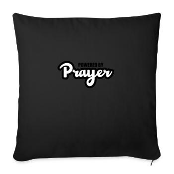 Propulsé par Prayer Priest Church Wear Christian - Housse de coussin décorative 45 x 45 cm - noir - Devant