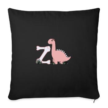Letter Z - Sofa pillowcase 17,3'' x 17,3'' (45 x 45 cm) - black - Front