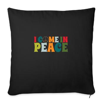 I come in peace funny matching couples - Sofa pillowcase 17,3'' x 17,3'' (45 x 45 cm) - black - Front