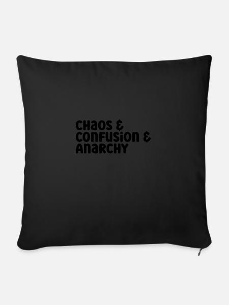 Chaos Confusion Anarchy Kindergarten - Sofakissenbezug 45 x 45 cm - Schwarz