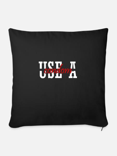 Sarcastic Use A Condom - Sofakissenbezug 45 x 45 cm - Schwarz