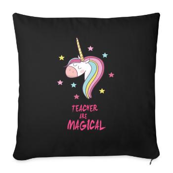 Les professeurs sont magiques - Housse de coussin décorative 45 x 45 cm - noir - Devant