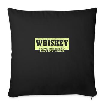 Équipe de dégustation de whisky Vintage Funny Drinking - Housse de coussin décorative 45 x 45 cm - noir - Devant