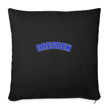 Collège de Dresde Capitale touristique Allemagne - Housse de coussin décorative 45 x 45 cm - noir - Devant