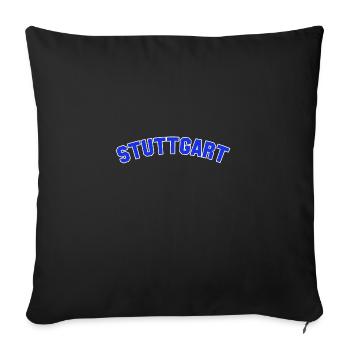 Collège de Stuttgart Capitale touristique Allemagne - Housse de coussin décorative 45 x 45 cm - noir - Devant