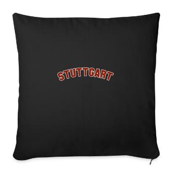 Collège de Stuttgart Capitale touristique Allemagne - Housse de coussin décorative 45 x 45 cm - noir - Devant