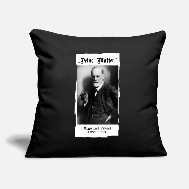 Sigmund Freud - "Ta mère". Housse de coussin décorative 45 x 45 cm