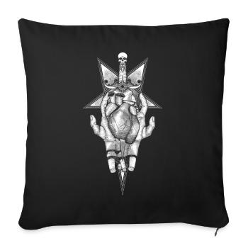 Aching Heart - Version noire - Housse de coussin décorative 45 x 45 cm - noir - Devant