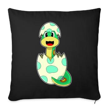 Œuf de serpent - Housse de coussin décorative 45 x 45 cm - noir - Devant