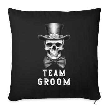 Team Groom JGA Skull Stag Party - Sofa pillowcase 17,3'' x 17,3'' (45 x 45 cm) - black - Front