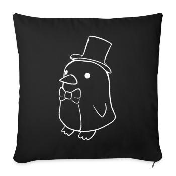 Pinguin Magier - Sofakissenbezug 45 x 45 cm - Schwarz - Vorne