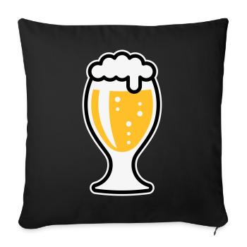 XSnice bulbeuse (3 couleurs) - Housse de coussin décorative 45 x 45 cm - noir - Devant