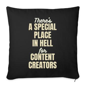Special Place in Hell - Citation amusante du créateur -Lumière - Housse de coussin décorative 45 x 45 cm - noir - Devant