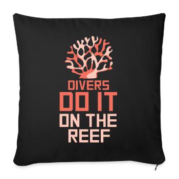 Diving Diver Snorkeling Recreational Diver - Sofa pillowcase 17,3'' x 17,3'' (45 x 45 cm) - black - Front