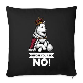 Avant de demander Berger Blanc Berger Berger - Housse de coussin décorative 45 x 45 cm - noir - Devant