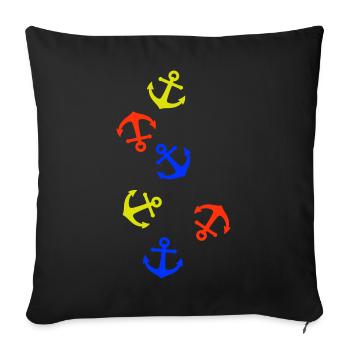 Anchor Colorful - Sofa pillowcase 17,3'' x 17,3'' (45 x 45 cm) - black - Front