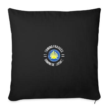 Camino Frances Pèlerin - Housse de coussin décorative 45 x 45 cm - noir - Devant