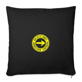 Pèlerins sur le Chemin de Saint-Jacques - Housse de coussin décorative 45 x 45 cm - noir - Devant