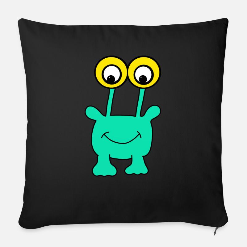 Funny Monster - Sofakissenbezug 45 x 45 cm - Schwarz