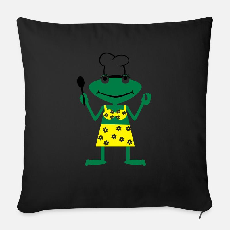 Cook frog - Sofakissenbezug 45 x 45 cm - Schwarz