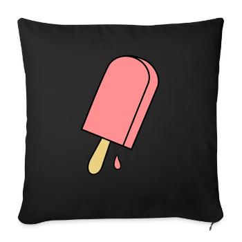 Eis - Sofakissenbezug 45 x 45 cm - Schwarz - Vorne