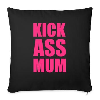 Mum - Sofa pillowcase 17,3'' x 17,3'' (45 x 45 cm) - black - Front