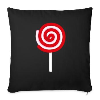 Smiley Lollipop - Housse de coussin décorative 45 x 45 cm - noir - Devant