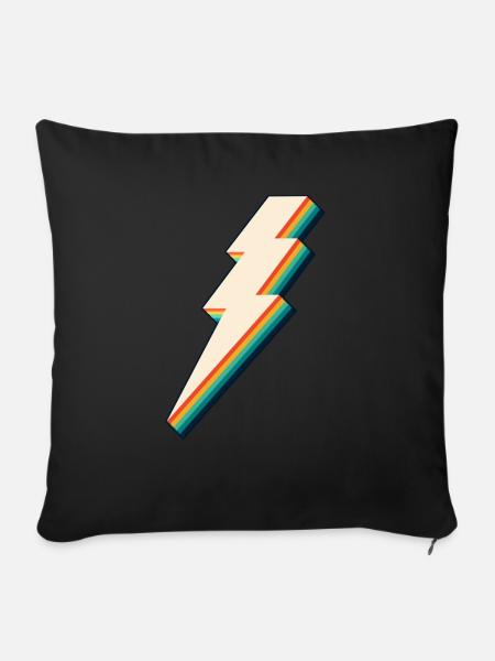 Blitz - Sofakissenbezug 45 x 45 cm - Schwarz